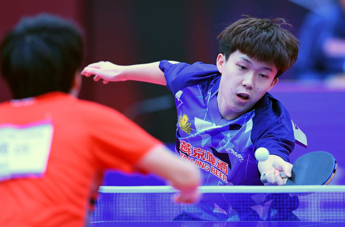 (竞技体育)全国乒乓球锦标赛 王楚钦王曼昱用混双金牌